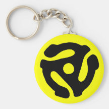 45 RPM Record Adapter Keychain