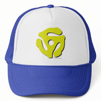 45 RPM Record Insert Hat Yellow by pixibition