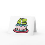 45 Year Old Birthday Cake Card