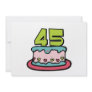 45 Year Old Birthday Cake Personalized Invitation