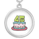 45 Year Old Birthday Cake Pendant