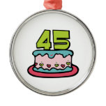 45 Year Old Birthday Cake Christmas Tree Ornaments