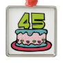 45 Year Old Birthday Cake Christmas Ornament