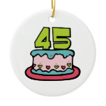 45 Year Old Birthday Cake Ornaments