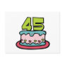 45 Year Old Birthday Cake Post Cards