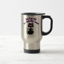 45th Birthday Cat Gifts Mugs