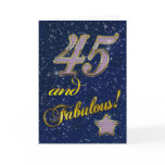 45th Birthday party Invitation Cards