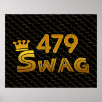 479 Area Code Swag Posters