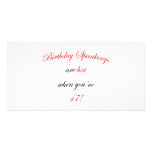 47 Birthday Spanking Custom Photo Card