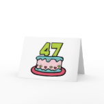 47 Year Old Birthday Cake Card