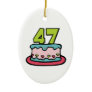 47 Year Old Birthday Cake Christmas Tree Ornament