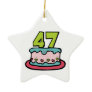 47 Year Old Birthday Cake Christmas Ornaments