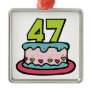 47 Year Old Birthday Cake Ornament