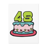 48 Year Old Birthday Cake Postcards