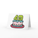 49 Year Old Birthday Cake Card
