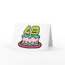 49 Year Old Birthday Cake Card