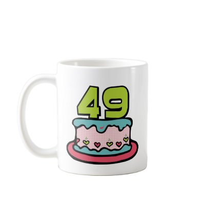 49 Year Old Birthday Cake Mugs by Birthday_Bash