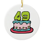 49 Year Old Birthday Cake Christmas Tree Ornament