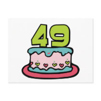 49 Year Old Birthday Cake Post Card