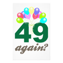 49th Birthday Gifts / Souvenits Customized Stationery