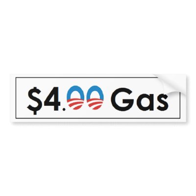 $4.00 Obama Gas Bumper Sticker by Forecki