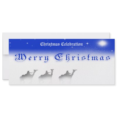 4.25 X9.25 Three Wise Men Merry Christmas Party In Custom Invitations by Jamlanddesigns