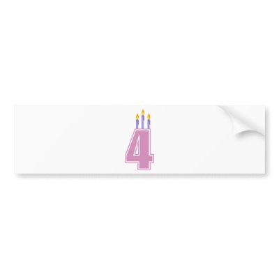 4 Birthday Candles (Pink / Purple) by LushLaundry