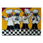 4 Chef Pugs cards