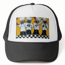 4 Chef Pugs Hats