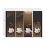 4 Coffee Cups in vector invitations