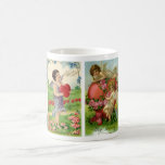 4 different Vintage Victorian Valentines Day Cupid Mug