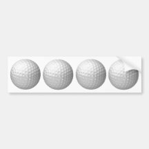 4 golf balls on bumper sticker