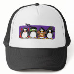 4 Halloween Penguins Trucker Hats