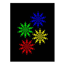 4 Ice Crystals Postcards
