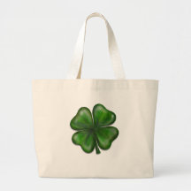 4 leaf clover canvas bag