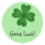 4 leaf clover, Good Luck! stickers