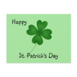 4 leaf clover, Happy St. Patrick's Day postcards