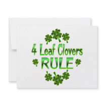 4 Leaf Clovers RULE Custom Invitation