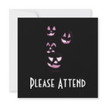 4 Lit Jack-O-Lanterns - Pink