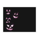 4 Lit Jack-O-Lanterns - Pink