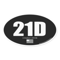 4 PACK 21D COMBAT DIVER STICKERS