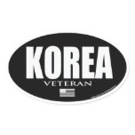 4 pack KOREAN WAR VETERAN OVAL STICKER