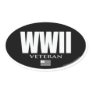 4 pack WORLD WAR II VETERAN OVAL STICKER
