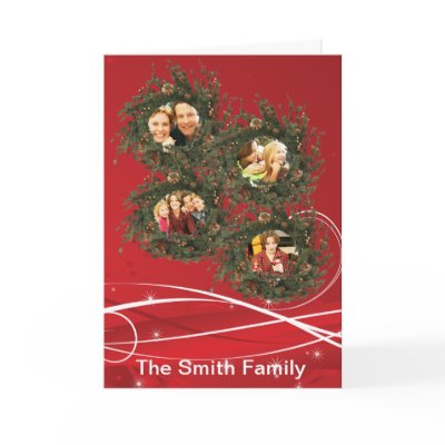 4-Photo Christmas Wreath Card by glenndesigns