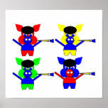 4 Pig-Cassos posters