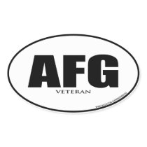 4 PK AFGHANISTAN VETERAN OVAL STICKERS