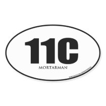 4 PK US ARMY MORTARMAN 11C OVAL STICKERS