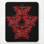 4 Red Skeleflies Mousepads