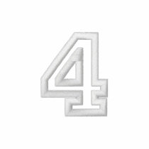 "4" Small Athletic Number Embroidered Polo Shirt