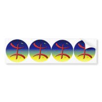 4 stickers carosserie automobile berbere amazigh adhésifs pour voiture